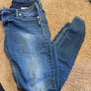 Silver Jeans Women's Dark Blue Skinny Jeans